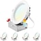 Luxrite 6 Inch LED Recessed Downlights 5CCT 2700K-5000K 18W 1800LM Dimmable Wet Rated IC Rated, 4PK LR22636-4PK - alternate 1